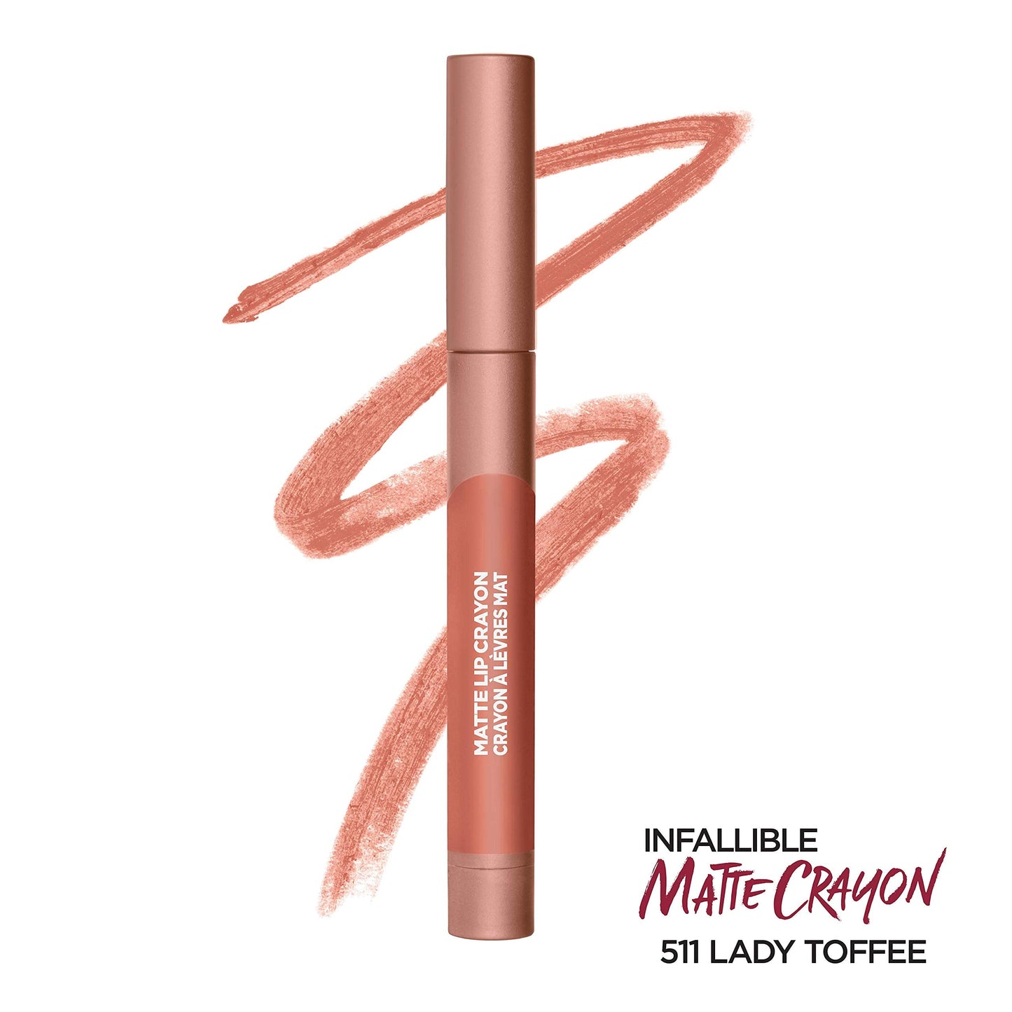 L’Oréal Paris Infallible Matte Lip Crayon, Lady Toffee (Packaging May Vary) Beauty & Personal Care L'Oreal Paris
