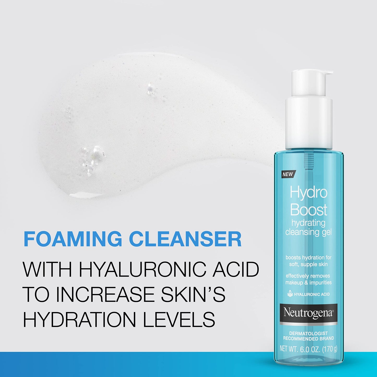 Neutrogena Hydro Boost Lightweight Hydrating Facial Cleansing Gel, Gentle Face Wash & Makeup Remover with Hyaluronic Acid, Hypoallergenic & Non Beauty & Personal Care Neutrogena