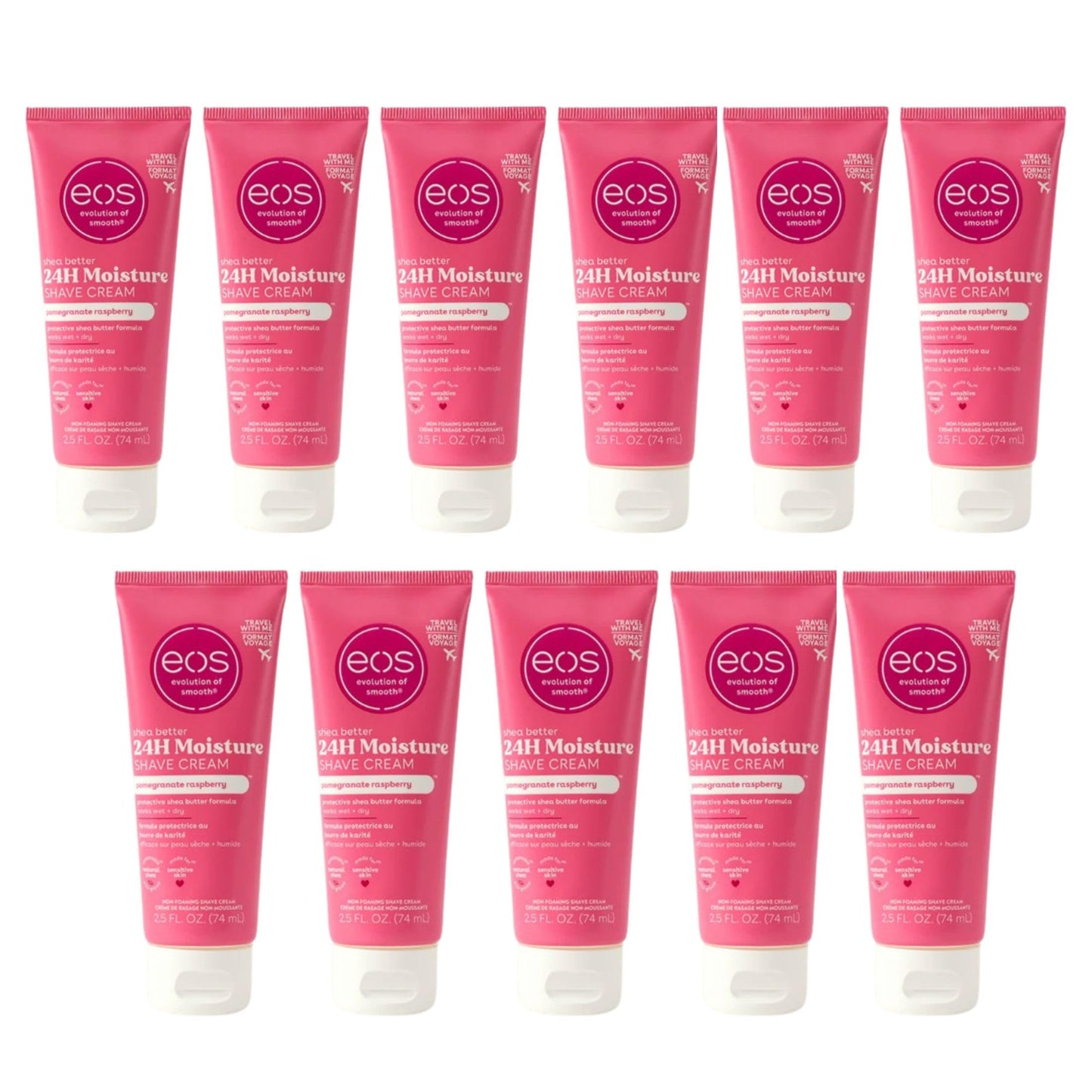 eos Shave Cream Pomegranate Raspberry, 2.5 Ounces each (Value Pack of 11) Beauty and Personal Care eos
