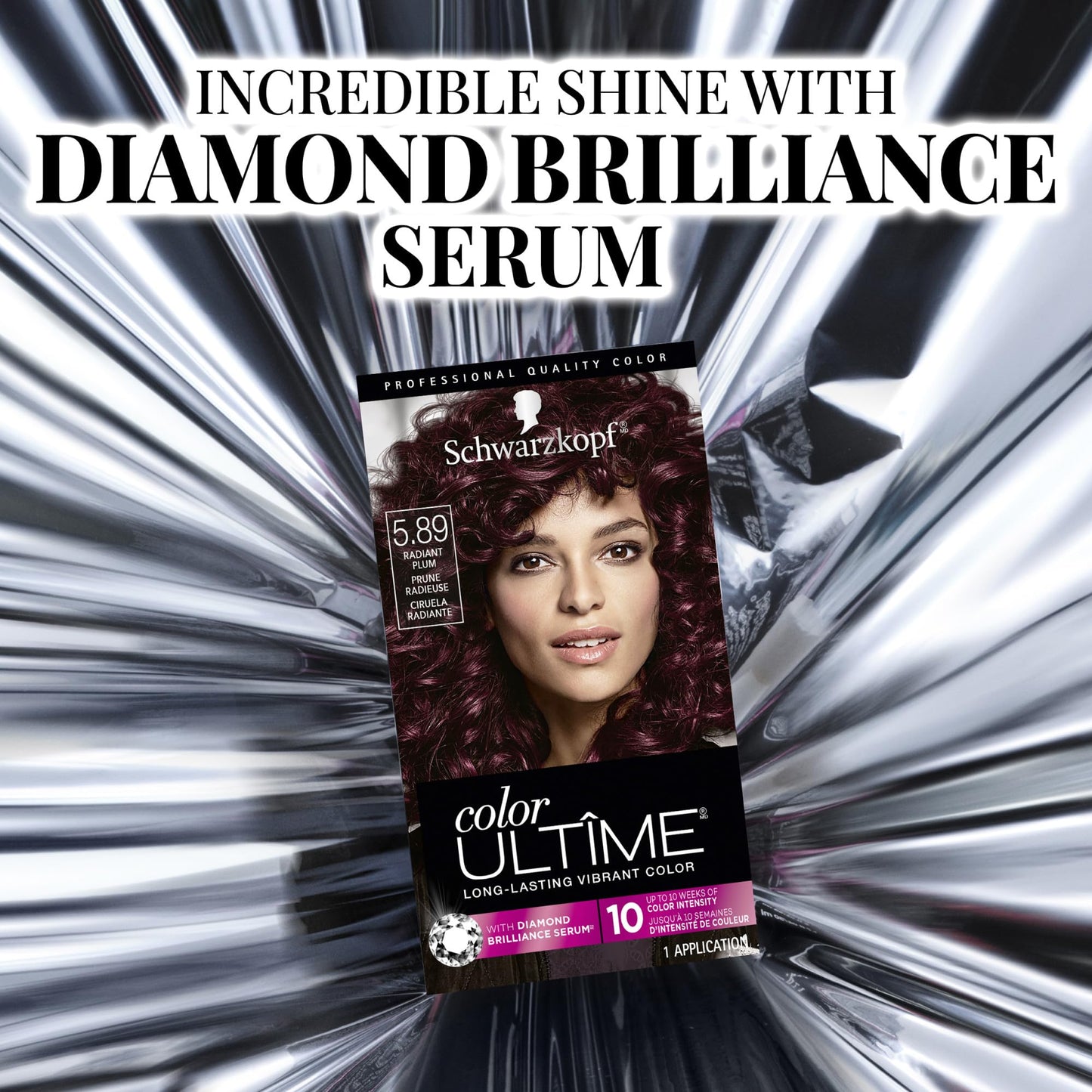 Schwarzkopf Color Ultime 5.89 Radiant Plum Hair Dye, Permanent Intense Plum with Diamond Brilliance, Fade-Resistant, Covers Grays, All Hair Textures Beauty & Personal Care Schwarzkopf