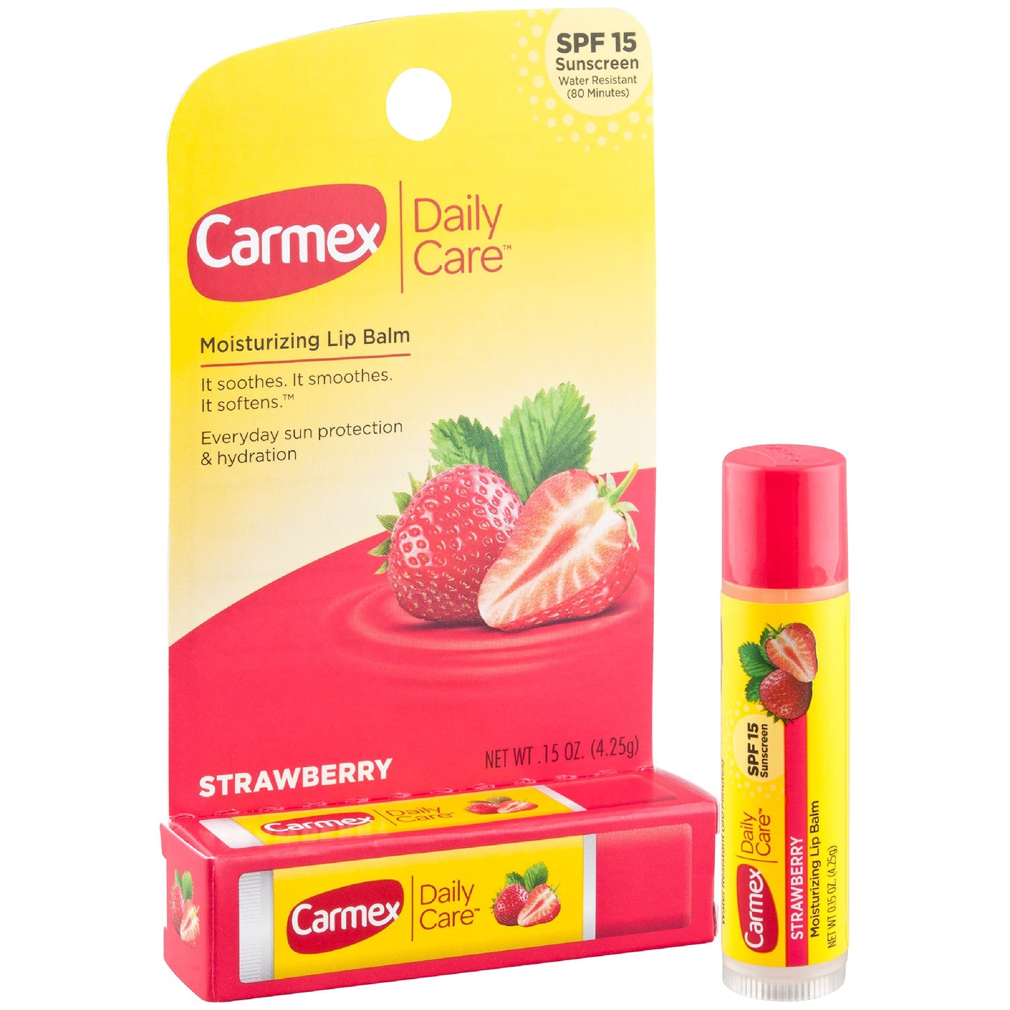 Carmex Click-Stick Moisturizing Lip Balm SPF 15 Strawberry 0.15 oz (Pack of 6) Beauty & Personal Care Carmex