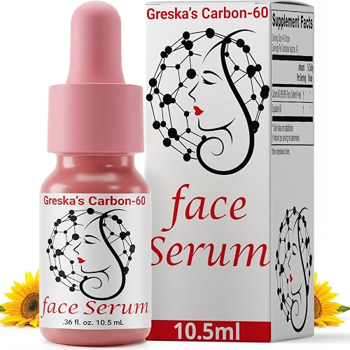 Greska's Carbon 60 Antioxidant Fullerene Face & Skin Daily Moisturizer Serum in Organic Squalane Oil | Solvent-Free C60 Formula for Support, Recovery Beauty & Personal Care Greska's Carbon-60