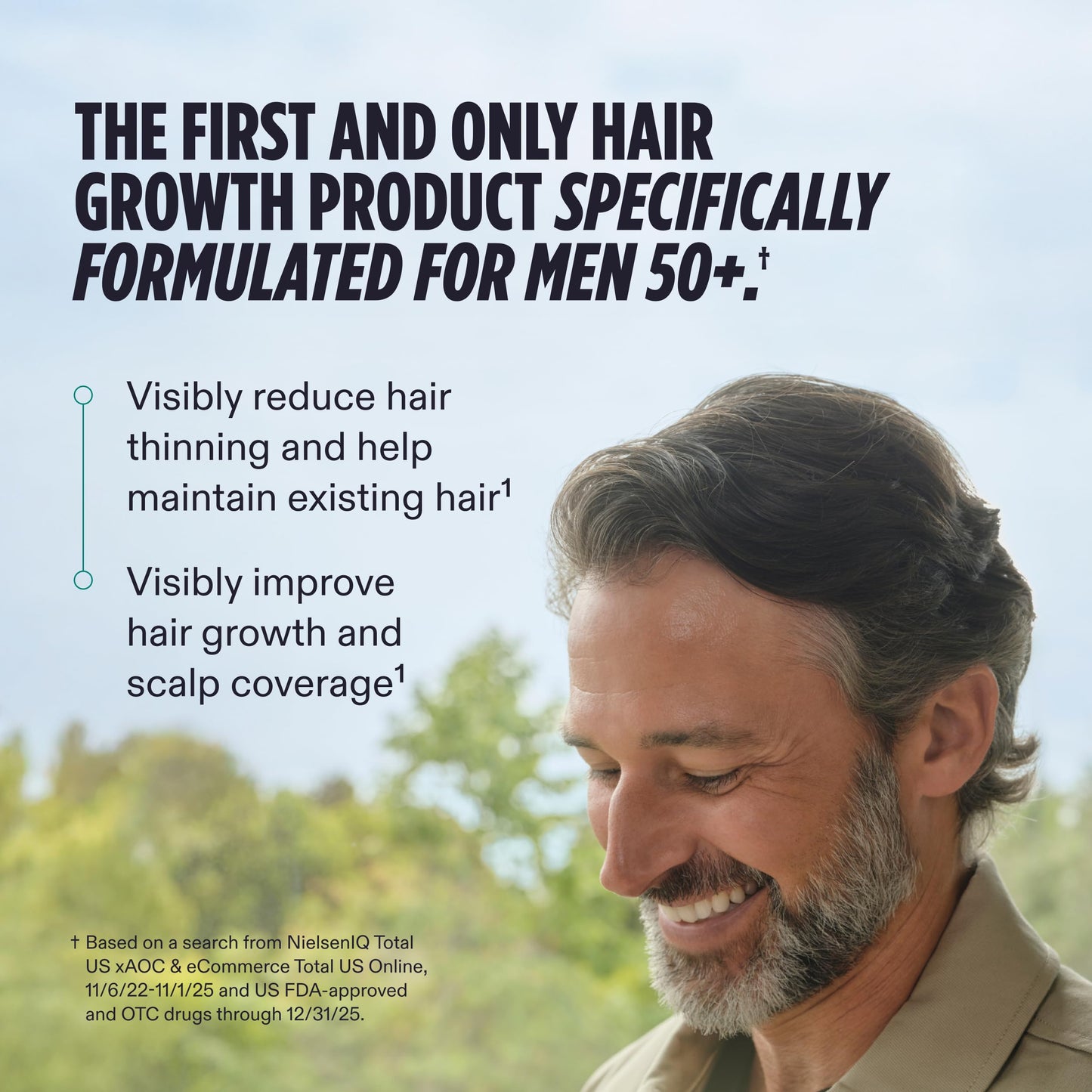 Nutrafol Men 50+ Hair Growth Supplements, Clinically Tested for Visibly Thicker Hair and Scalp Coverage, #1 Dermatologist-Recommended Hair Growth Beauty and Personal Care Nutrafol