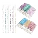 300PCS Glitter Crystal Lip Brush, Disposable Crystal Lip Brushes Tool Kits Lip Gloss Applicators Make Up Brush Lipstick Gloss Wands Makeup Applicators Beauty & Personal Care Mooerca