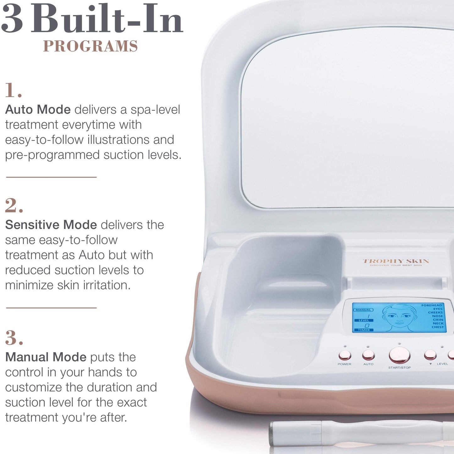 Trophy Skin MicrodermMD - At Home Microdermabrasion Kit - Anti Aging and Acne Treatment - Contains Real Diamond and Pore Extractor Tips to Rejuvenate Beauty & Personal Care Trophy Skin