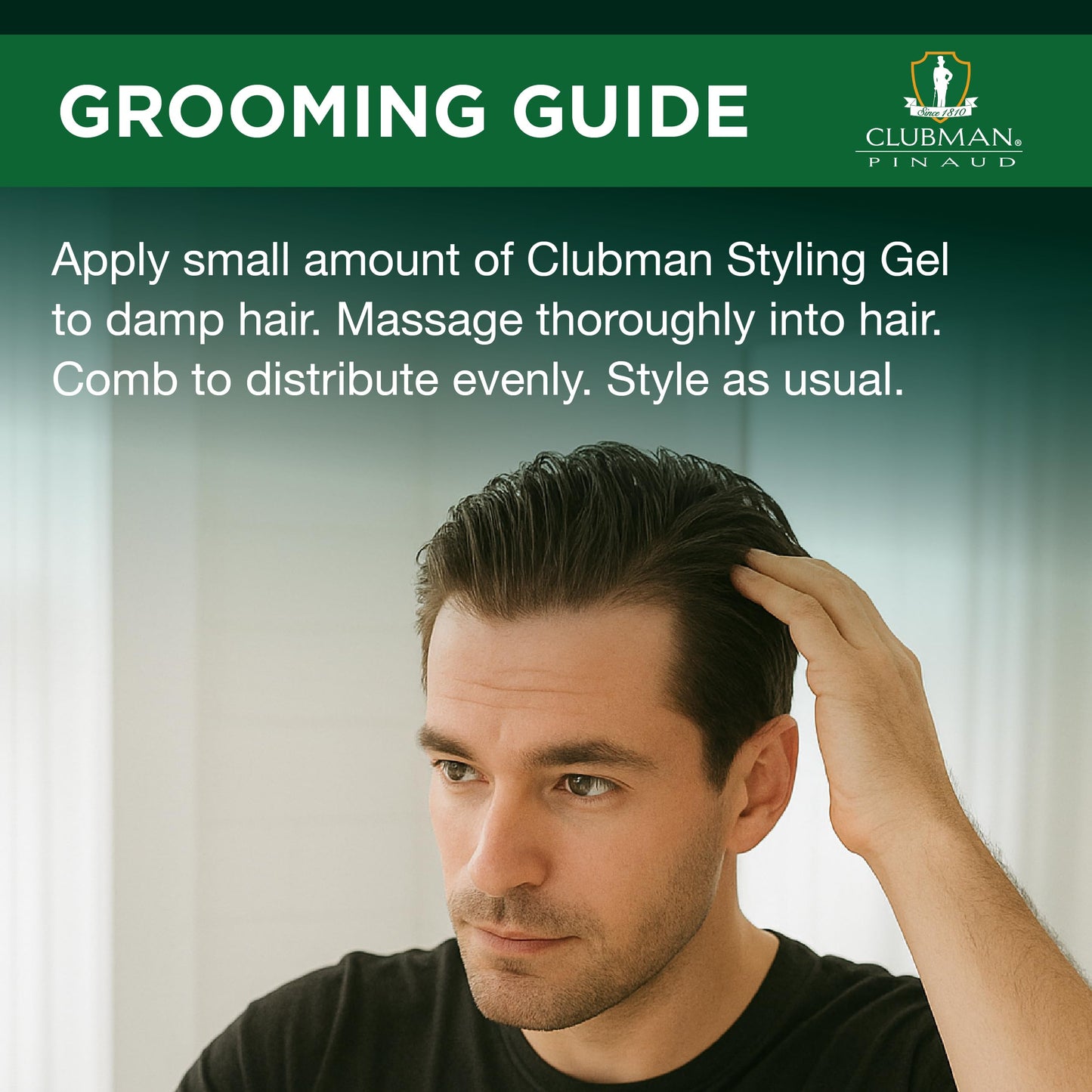 Clubman Pinaud Hair Styling Gel - Regular Hold & High Shine Hair Gel for Men, Alcohol-Free Formula, Men's Grooming, 16 oz Beauty & Personal Care Clubman
