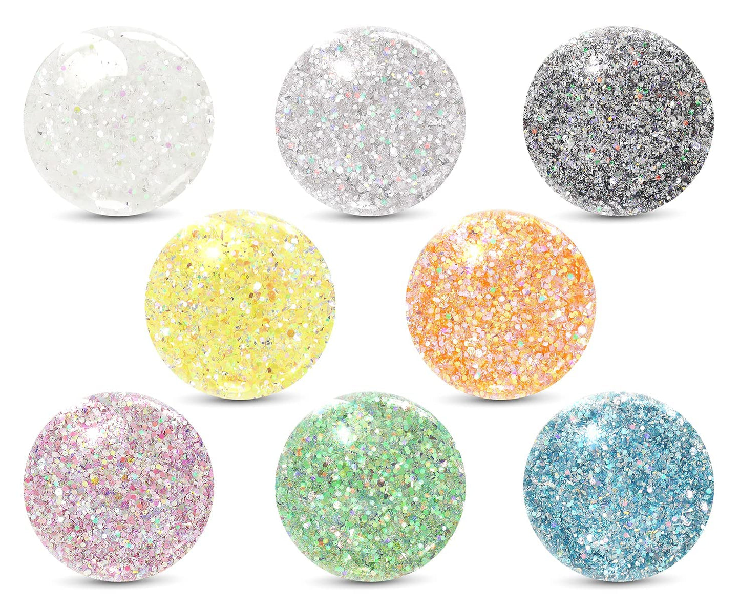 MARBLERS Holographic Glitter [Mixed 8 Color Set] 4oz (112g) | Chunky | Non-Toxic, Vegan, Cruelty-Free | Face, Body, Eyeshadow, Hair, Party Makeup | Beauty & Personal Care MARBLERS