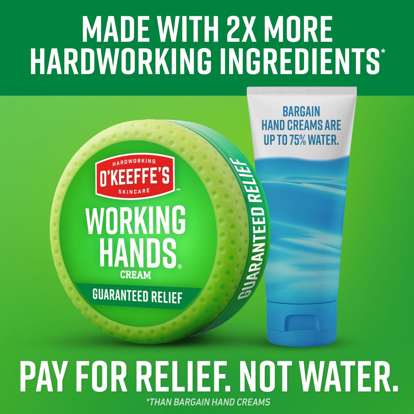 O'Keeffe's Working Hands Hand Cream for Extreme Dryness - 3.4 oz Jar (12 Pack) - Repairing Skincare for Cracked, Dry Hands Beauty & Personal Care O'Keeffe's