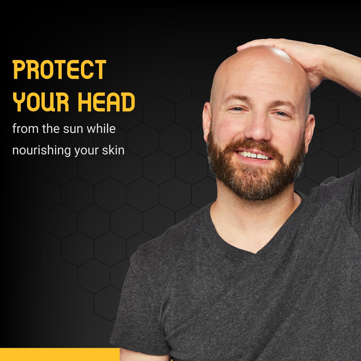 Bee Bald SMOOTH PLUS Head & Face Moisturizer with SPF 30 Sunscreen Lotion Protecting Skin From Harmful UVA/UVB Rays While Hydrating, Moisturizing Beauty & Personal Care Bee Bald
