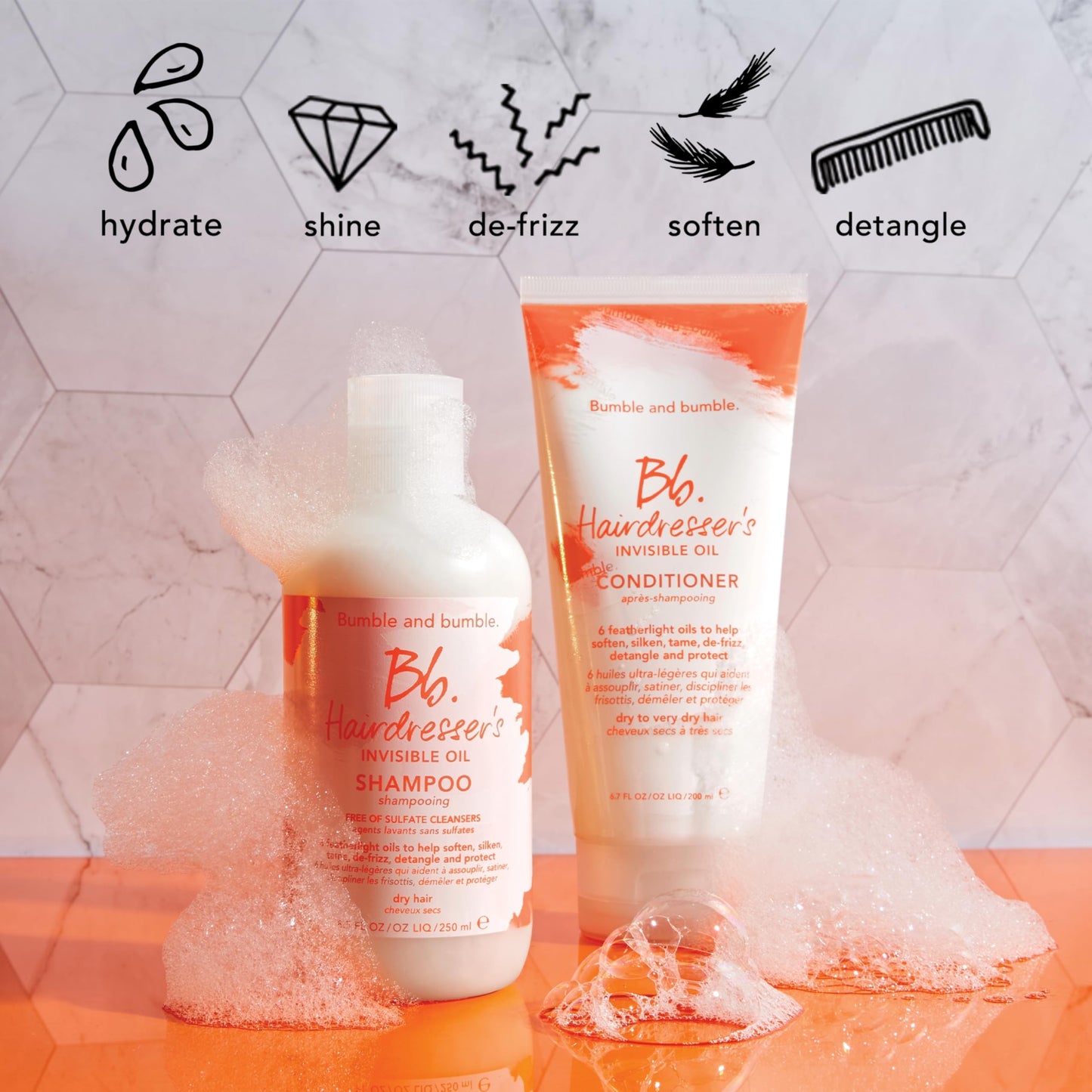 Bumble and bumble. Hairdresser's Invisible Oil Travel-Size Hair Set for Hydration + Frizz Reduction | Shampoo, Conditioner + Hair Primer | 3-Piece Set Beauty & Personal Care Bumble and bumble.