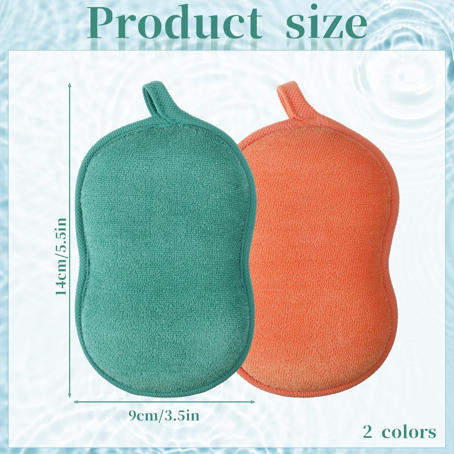 2 PCS Baby Bath Sponge, Soft Absorbent Baby Sponge for Bathing, Exfoliating Shower Sponge for Body, Bath Sponges Loofah for Infants Men Women Body All Beauty and Personal Care Tweruna