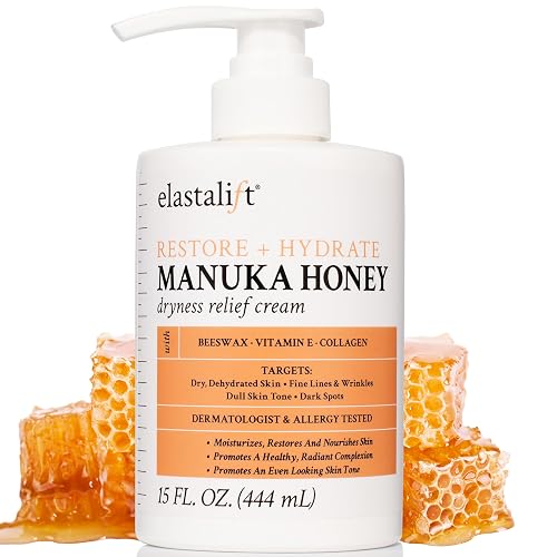 Elastalift Manuka Honey Cream Face Moisturizer & Body Butter Lotion For Dry Skin | Firming & Hydrating Miracle Balm Skin Care Moisturizing Lotion Beauty & Personal Care Elastalift