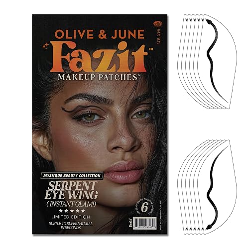 Fazit Makeup Patches - Halloween Serpent Eye Wings - Glow Up Make-Up Patches - Cute Glitter Makeup Accessories for Women - Cosmetic Glitter for Face Beauty & Personal Care Fazit