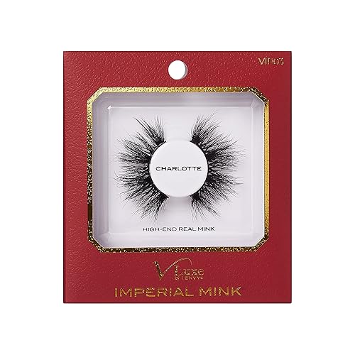 i•ENVY False Lashes, Imperial Mink High-End Eyelashes, Handcrafted Dramatic Natural Lashes, Wispy Fluffy Volume Extension Eyelashes (CHARLOTTE) Beauty & Personal Care i•ENVY