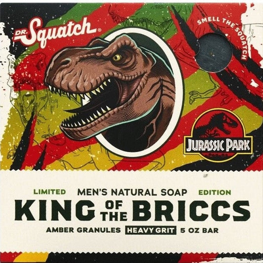 Dr. Squatch All Natural Bar Soap for Men with Heavy Grit, King of the Briccs Jurassic Park Beauty & Personal Care Dr. Squatch