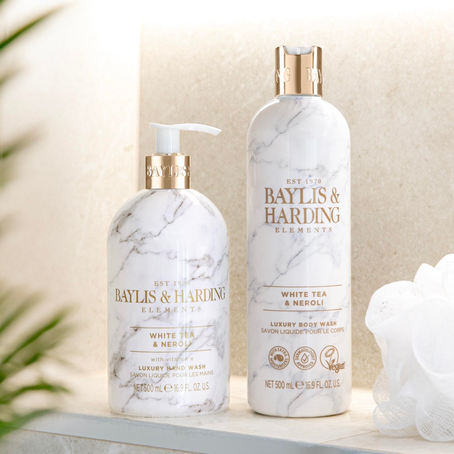 Baylis & Harding Liquid Hand Soap Wash with Dispenser, Elements, White Tea & Neroli, 16.9oz/500ml Beauty & Personal Care Baylis & Harding