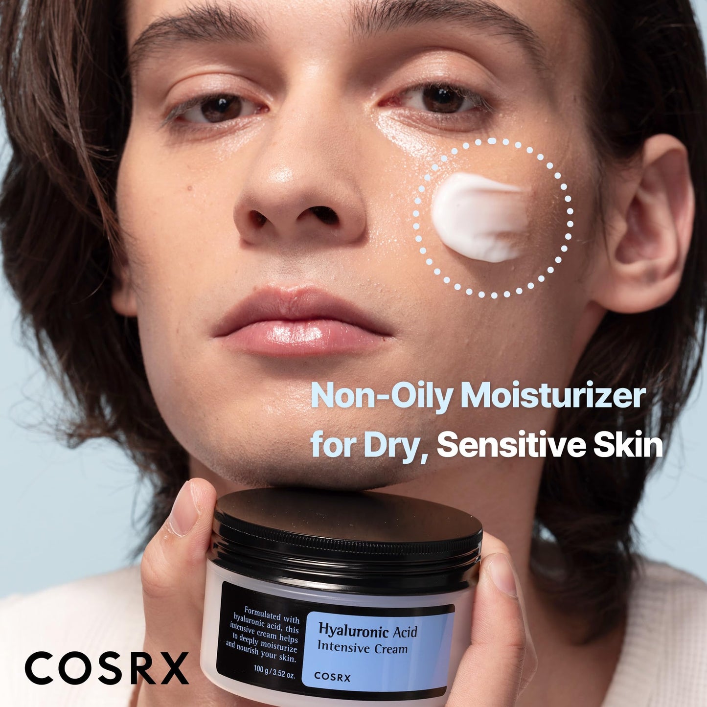 COSRX Hyaluronic Acid Moisturizing Cream, Lightweight, Non-Greasy, Long-lasting Hydration for Glass Skin, Daily Moisturizer for Sensitive Skin Beauty and Personal Care COSRX