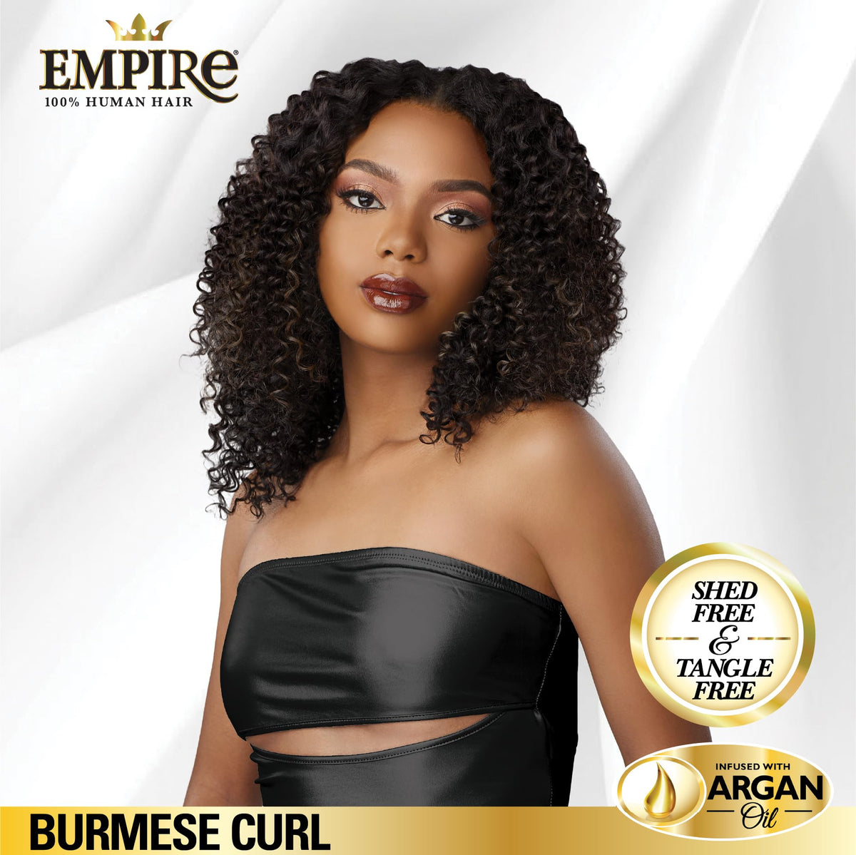 Sensationnel Empire Curly Human Hair-Burmese Curl,1 Pack 18 inch, S4/30
