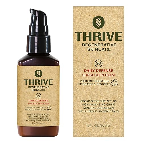 Thrive Natural Care Mineral Face Sunscreen SPF 30 - Daily Sunscreen for Face, No White Cast, Non-Nano Zinc Oxide - Lightweight Moisturizer Beauty & Personal Care Thrive Natural Care
