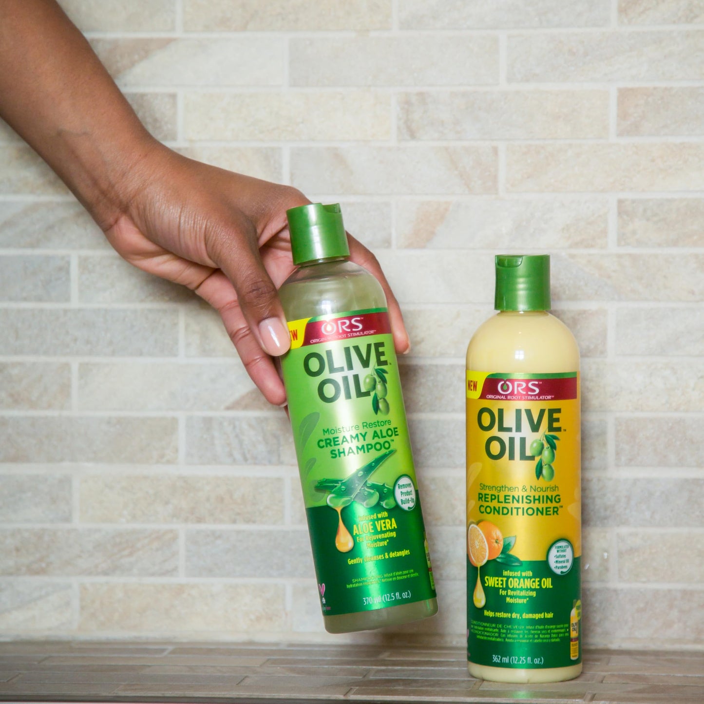 ORS Olive Oil Creamy Aloe Shampoo & Replenishing Conditioner with Orange & Aloe Vera 2 Piece Set Beauty & Personal Care ORS