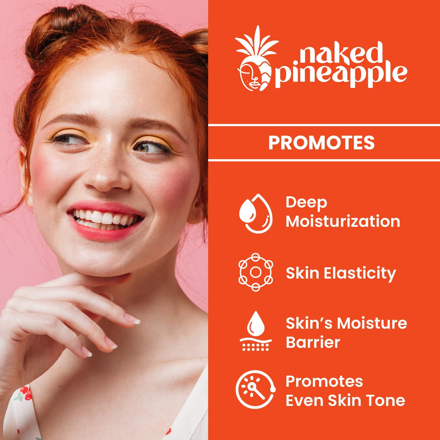 Naked Pineapple - Bright and Tight Super Serum - Enzyme-Powered for Blemish Control, Skin Elasticity & Hydration - Protects Moisture Barrier - 1oz Beauty & Personal Care Naked Pineapple