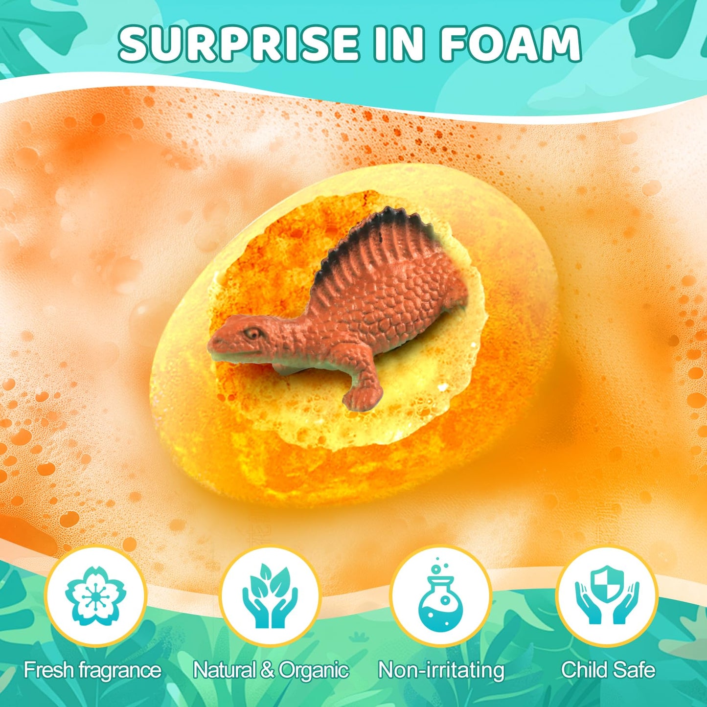 Bath Bombs for Kids with Surprise Toys Inside - 9 Pack Dinosaur Bath Bombs Gift Set, Dinosaur Toys for Kids 3 4 5 6 7 8 9 Years, Birthday Gifts Beauty and Personal Care STARYAR
