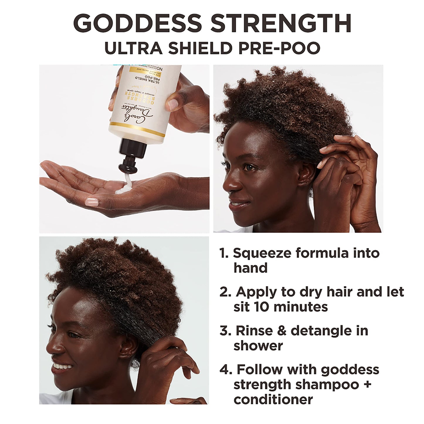 Carol's Daughter Goddess Strength Ultra Shield Pre Poo Hair Treatment for Waves, Coils and Curls, Protective Hair Detangler with Castor Oil, 10.2 Fl Beauty & Personal Care Carol's Daughter