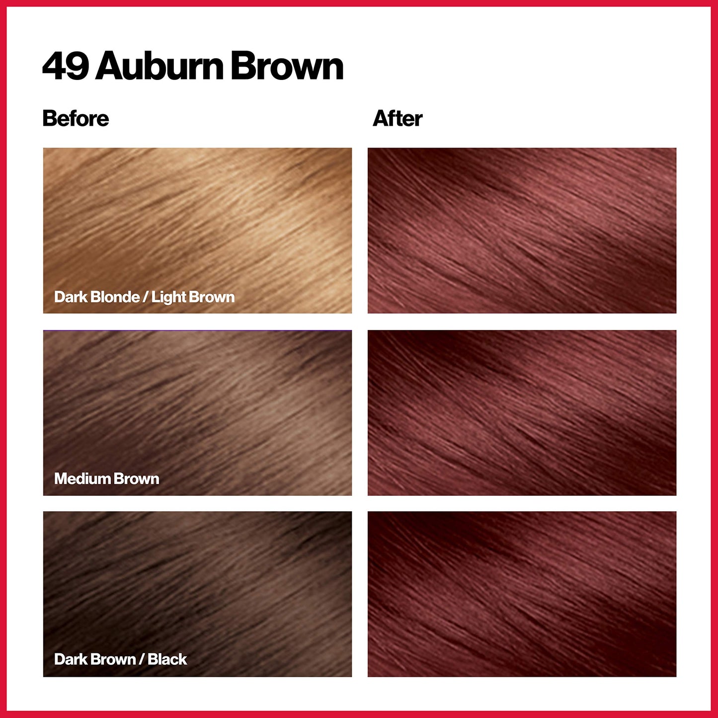 Revlon Permanent Hair Color, Permanent Hair Dye, Colorsilk with 100% Gray Coverage, Ammonia-Free, Keratin and Amino Acids, 49 Auburn Brown, 4.4 Oz Beauty & Personal Care REVLON
