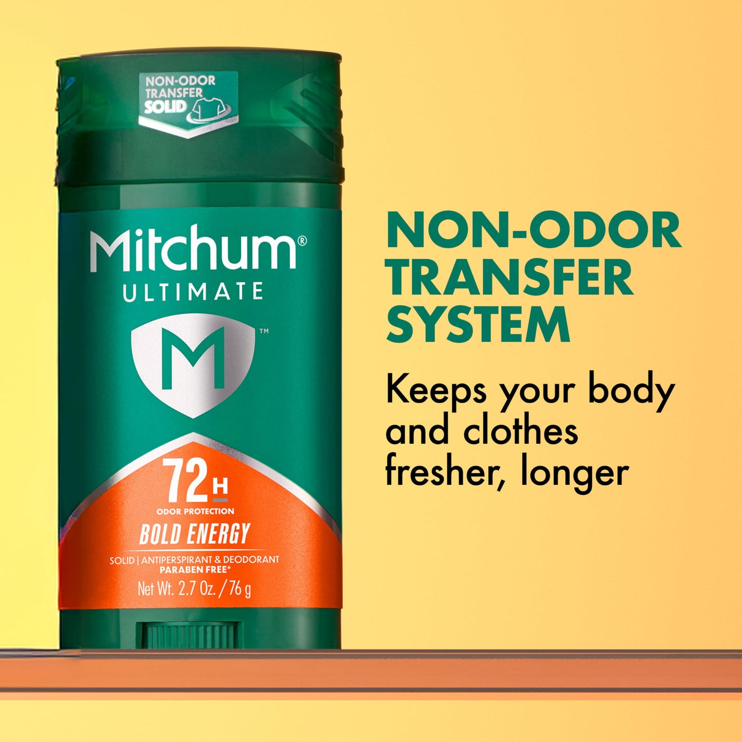 Mitchum Ultimate 72H Odor Protection Men’s Antiperspirant & Deodorant, Invisible Solid, Bold Energy, 2.7 oz Beauty and Personal Care Mitchum