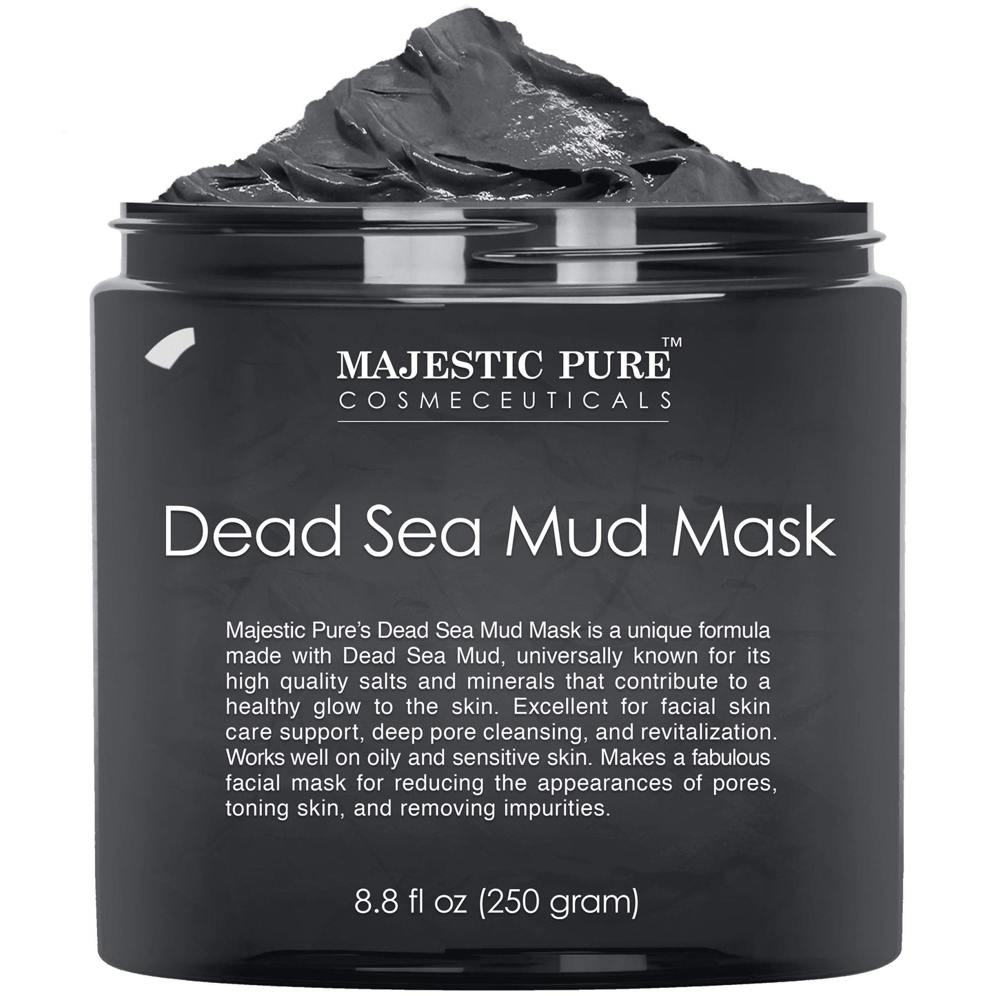 Majestic Pure Dead Sea Mud Mask - Natural Face and Skin Care - Helps Reducing Pores and Appearances of Acne and Blackheads - Soothing, and Nourishing Beauty & Personal Care Majestic Pure