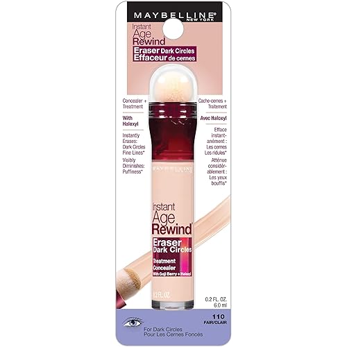 Maybelline Instant Age Rewind Eraser Dark Circles Treatment Concealer, Fair 0.2 oz (Pack of 6) Beauty & Personal Care MAYBELLINE