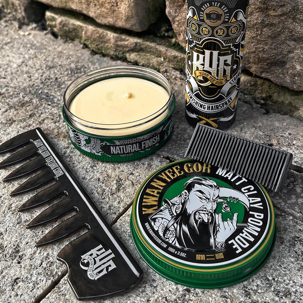 KWAN YEE GOR Matte Hair Clay Pomade for Men - 24H Strong Hold & Water-Based | German Formula | No White Residue, Easy Wash | Beeswax & Kaolin Clay | Beauty & Personal Care KWAN YEE GOR