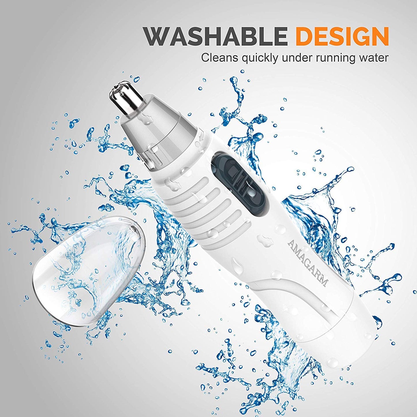 Updated 2019 Version Nose Hair Trimmer for Men & Women, AMAGARM Electric Nose and Ear Hair Trimmers/Clippers Removal, Wet/Dry, PX7 Waterproof, Mute Beauty and Personal Care AMAGARM