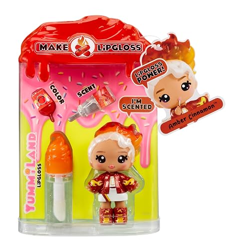 Yummiland Lip Gloss Doll - Amber Cinnamon, with DIY Lip Gloss Kit, Ages 4+ Beauty & Personal Care Yummiland