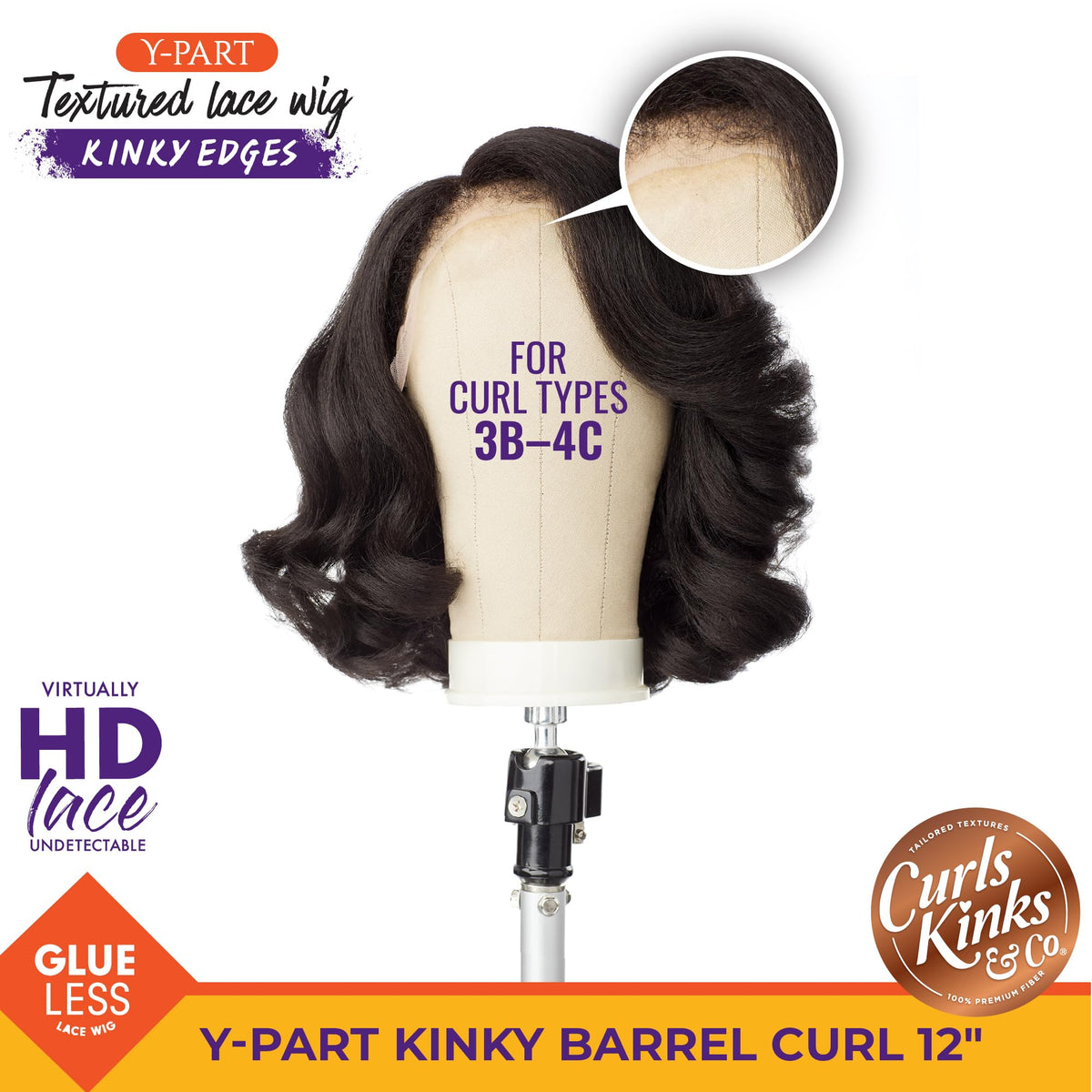Sensationnel CKCO Kinkyedges Wig-Kinky Barrel Curl 12 Inch, HL280/51