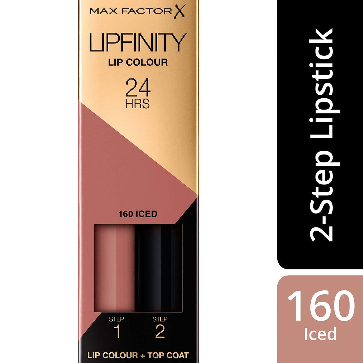 Max Factor X Lipfinity Lip Color, 160 Iced, Step 1: 2.3 ml & Step 2: 1.9 g Beauty & Personal Care Max Factor