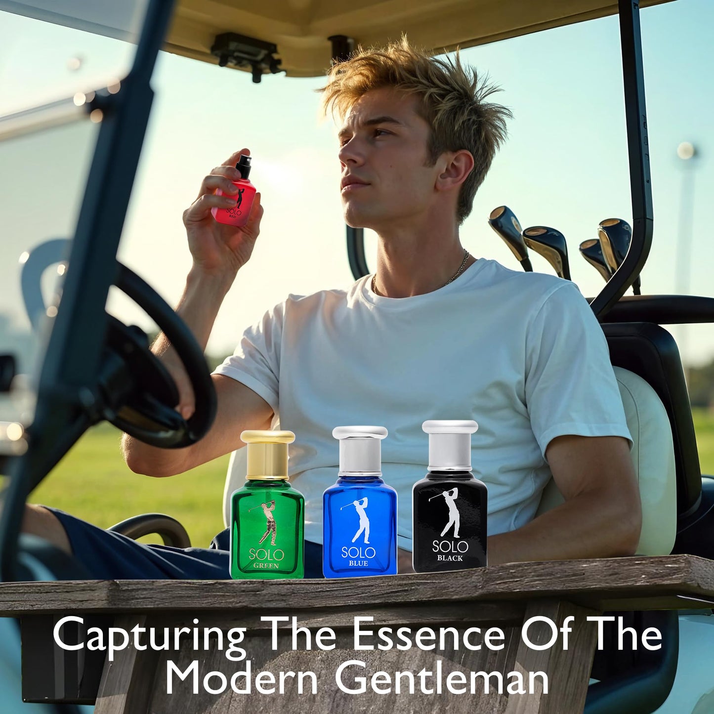 NovoGlow Solo 4-Piece Mini Fragrance Set for Men EDP - Solo Red, Blue, Black & Green - Combination of Woody, Citrus & Spicy Scents - Suitable For All Beauty & Personal Care NovoGlow