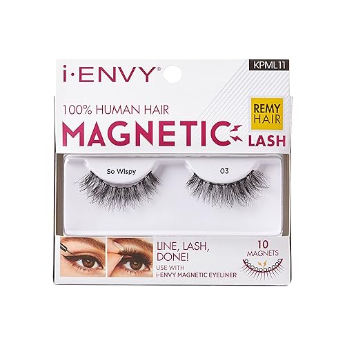 i•ENVY Magnetic Human Hair Lashes Double Strength Reusable Lashes Easy To Apply, Everyday Wearable False Eyelashes Beauty & Personal Care i•ENVY