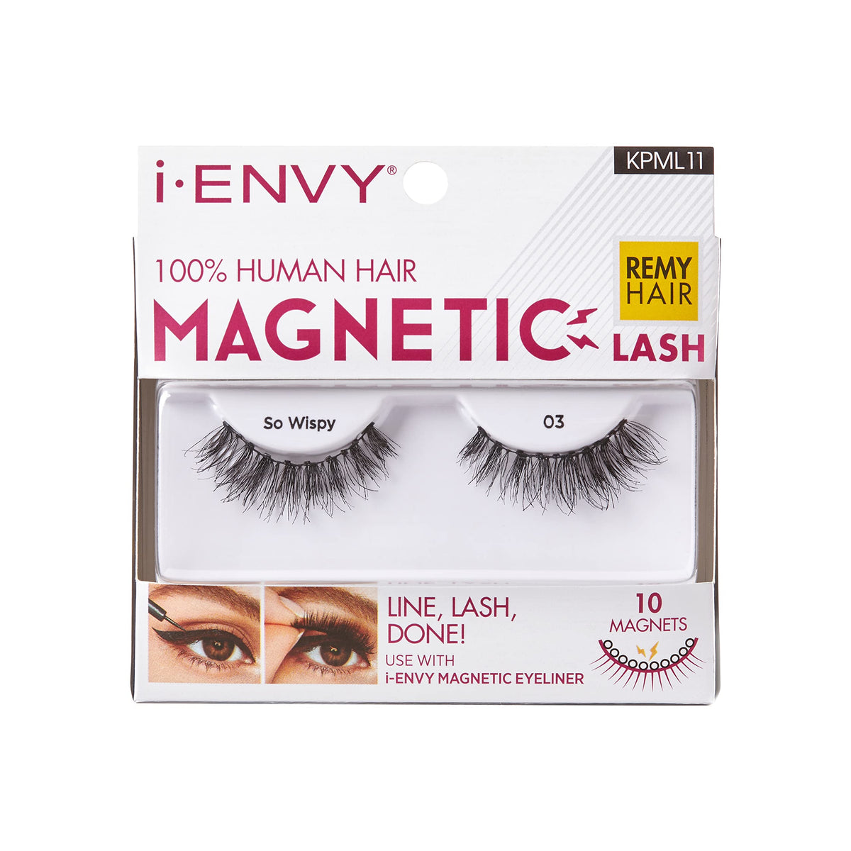 i•ENVY Magnetic Human Hair Lashes Double Strength Reusable Lashes Easy To Apply, Everyday Wearable False Eyelashes Beauty & Personal Care i•ENVY