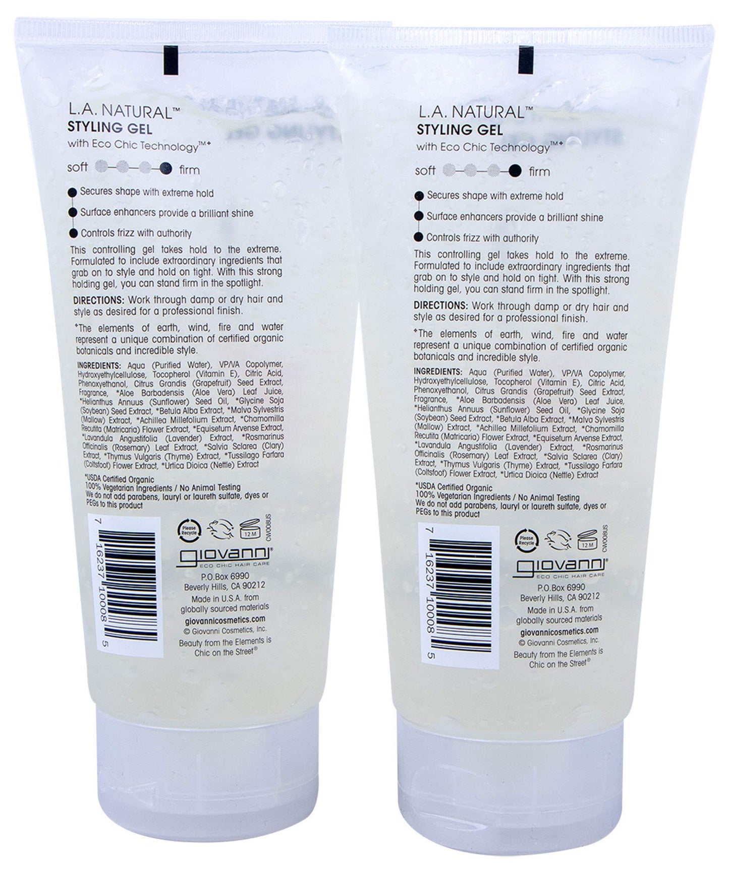 Eco Chic L.A. Natural Styling Gel (6.8 Oz, 2-Pack) Beauty & Personal Care GIOVANNI
