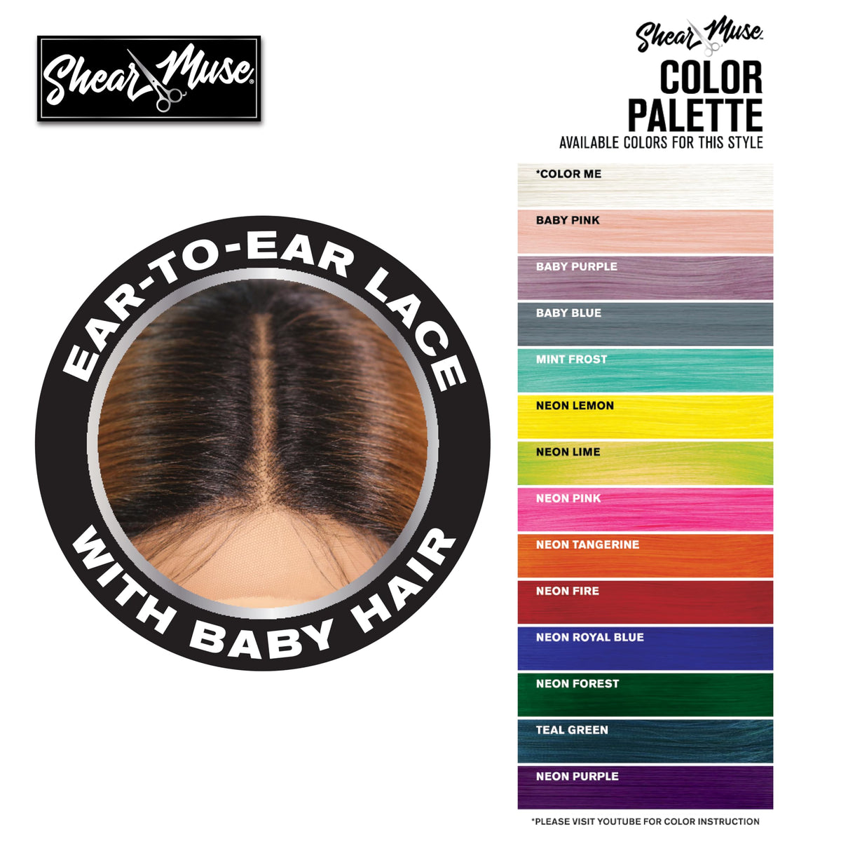Sensationnel Shear Muse LaceWig-Lachan, BABYPINK