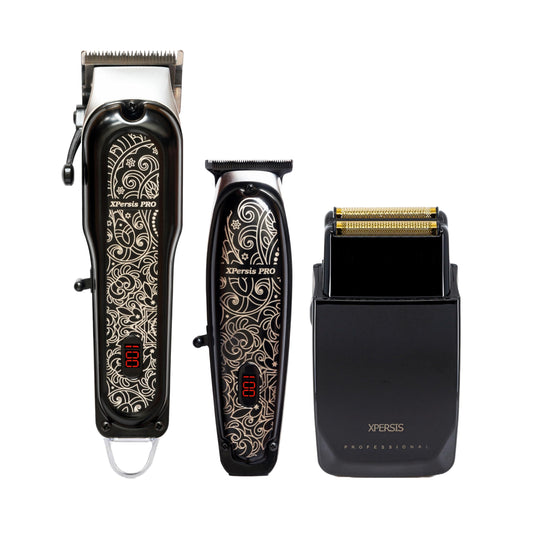 XPERSIS PRO All Metal Quiet and Low Vibration Cordless Hair Clipper + Hair Trimmer for Mens and Barbers +Shaver with Sharp Blades, Cord/Cordless Beauty and Personal Care XPERSIS