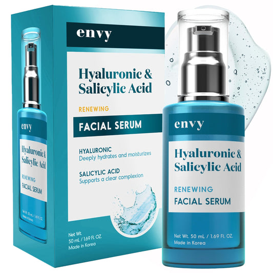 Envy Hyaluronic Acid Serum for Face - Pore Cleansing, Skin Tightening & Hydrating - Dermatologist Tested, Anti-Aging Facial Serum for All Skin Types Beauty & Personal Care Envy
