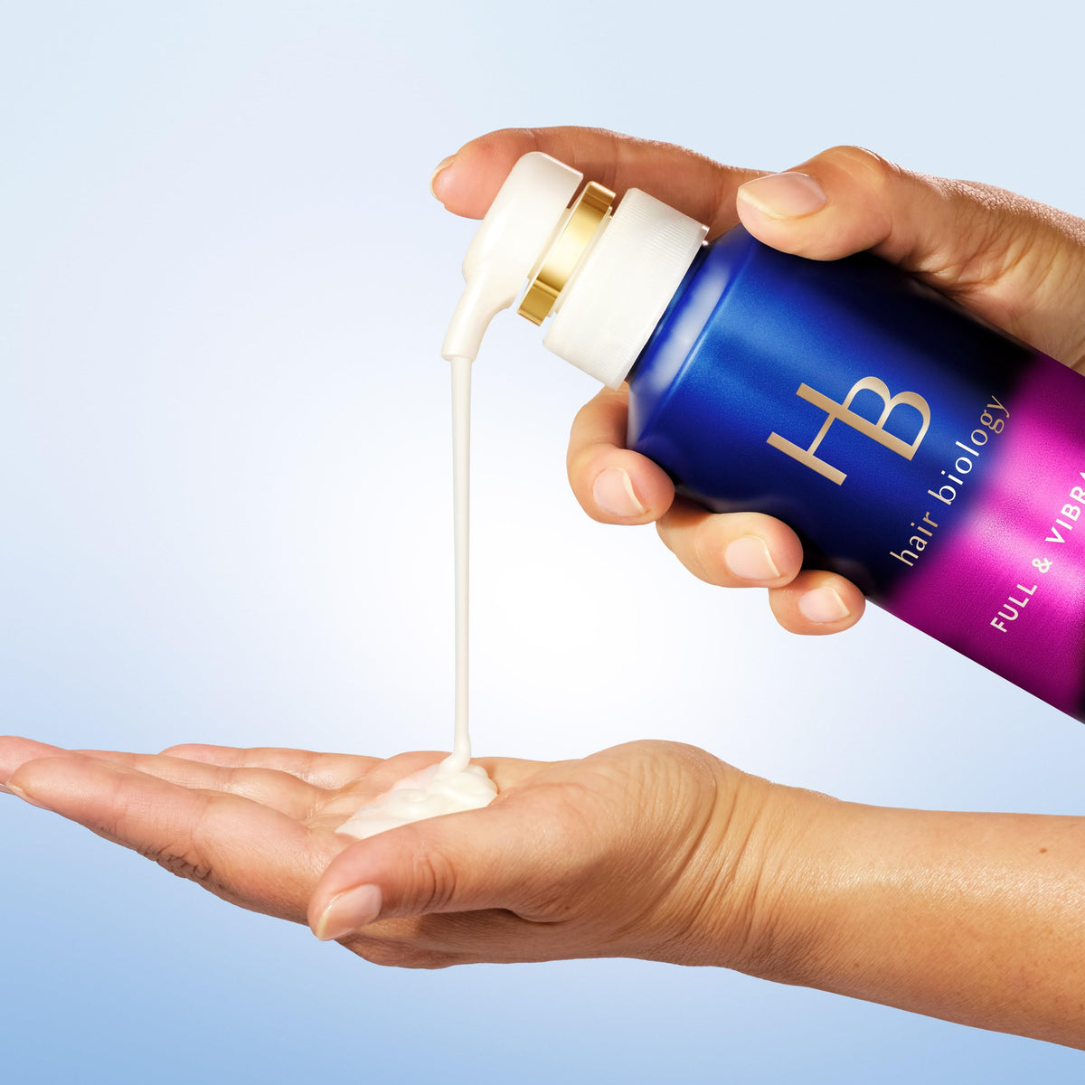 Hair Biology - Volumizing Shampoo with Biotin - Full & Vibrant for fine or thin hair - 12.8 fl oz., Blue and Lavendar