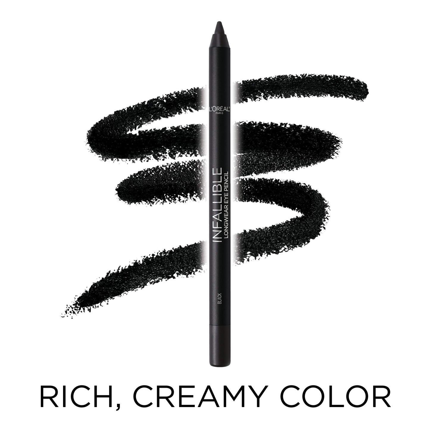 L'Oreal Paris Makeup Infallible Pro-Last Pencil Eyeliner, Waterproof and Smudge-Resistant, Glides on Easily to Create any Look, Aubergine, 0.042 oz. Beauty & Personal Care L'Oreal Paris