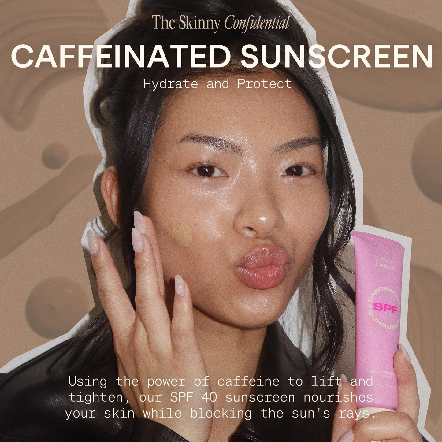 The Skinny Confidential Tinted Sunscreen, SPF 40 - Fragrance Free Face Moisturizer with No White Cast - Non-Greasy & Lightweight Caffeinated Mineral Beauty & Personal Care The Skinny Confidential