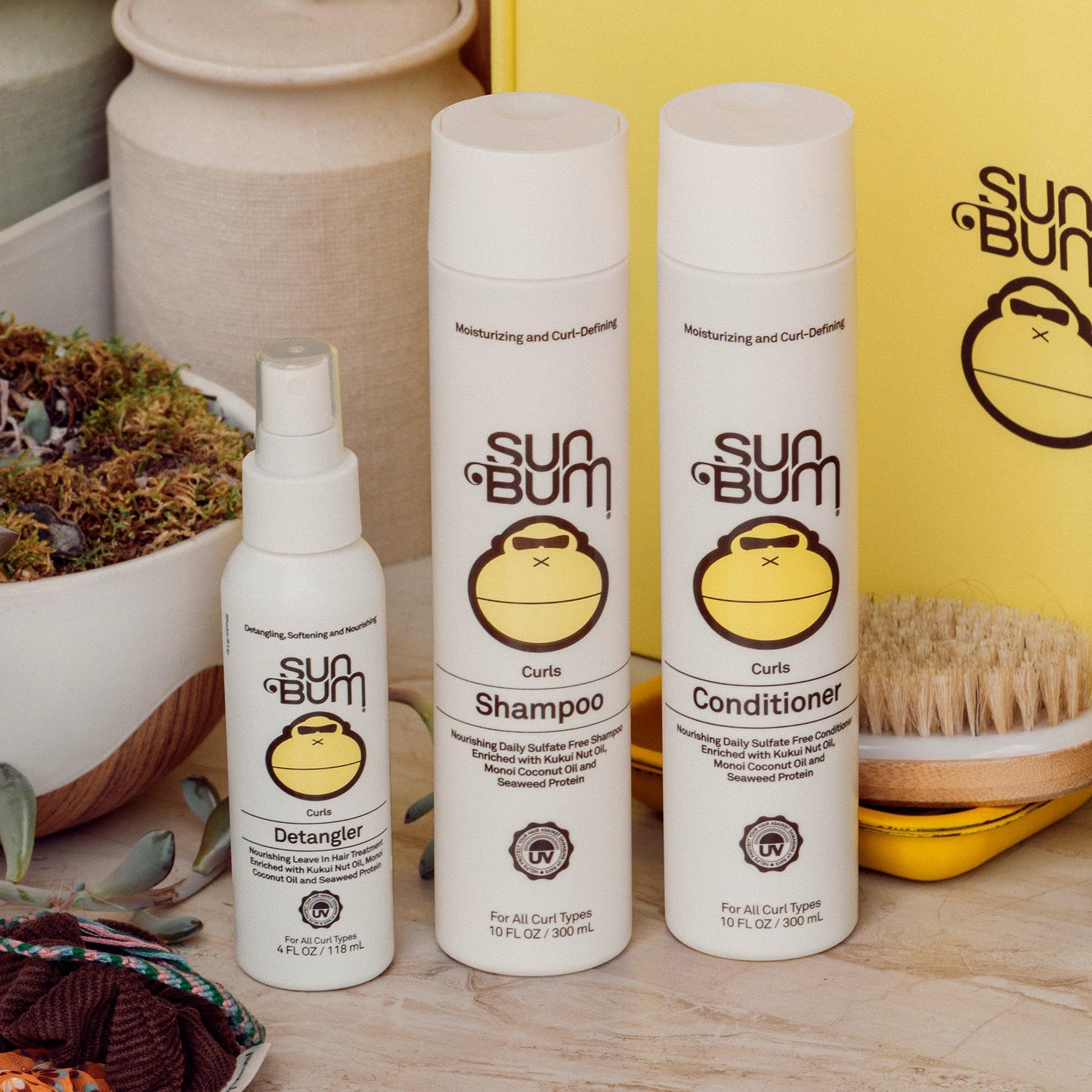 Sun Bum Sun Bum Curls & Waves Detangler Vegan and Cruelty Free Moisturizing Hair Treatment for Wavy and Curly Hair 2 Pack Beauty & Personal Care Sun Bum