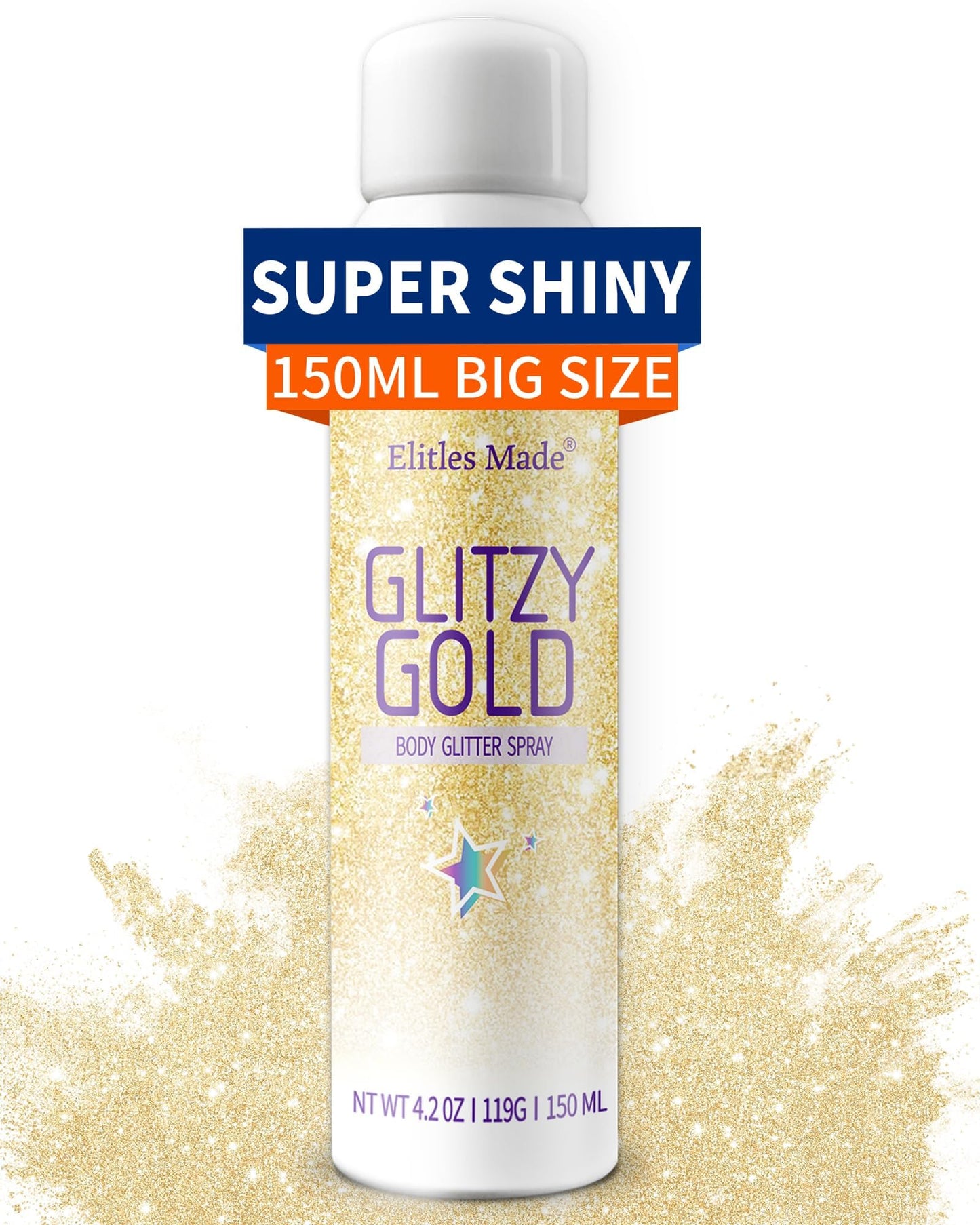 Elitles Made Hair Glitter, 2PCS Body Glitter Spray Glitter Hairspray for Kids Women, Long-Lasting Quick-Drying Holographic Glitter Spray for Hair Beauty & Personal Care Elitles Made