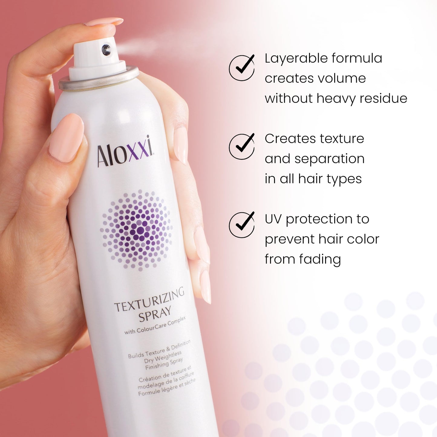 ALOXXI Texturizing Spray Lightweight Spray for Tousled Styles with UV Color Protection, 6.5 Oz Beauty & Personal Care ALOXXI