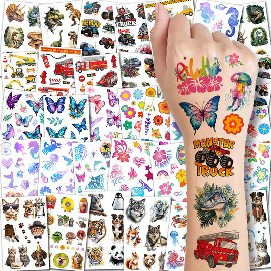 CHARLENT Temporary Tattoos for Kids - 320 Mixed Styles (36 Sheets) Beauty and Personal Care CHARLENT Default Title